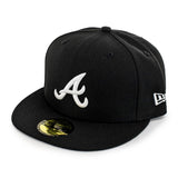 New Era Atlanta Braves 59Fifty MLB Basic Fitted Cap 10047487 - schwarz-weiss