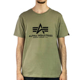 Alpha Industries Inc Basic T-Shirt 100501-11 - olive grün