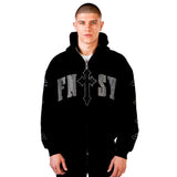 FNTSY Cross Zip Hoodie 24110861-black - schwarz