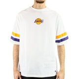 New Era Los Angeles Lakers NBA Arch Graphic BP Oversize T-Shirt 60502585 - weiss-lila-gelb