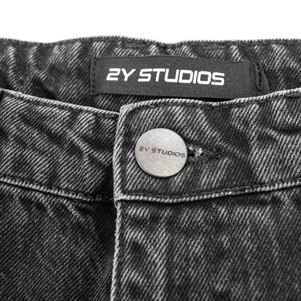 2Y Studios Adrik Basic Baggy Jeans - Washed Black J-B-10001-WBLK-