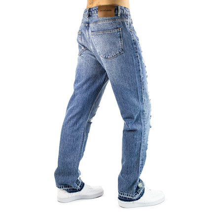 2Y Studios Firio Destroyed Straight Jeans J-S-10003-BLUE-