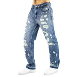 2Y Studios Firio Destroyed Straight Jeans J-S-10003-BLUE-