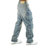 2Y Studios Aidan Cargo Baggy Jeans J-B-10006-SANDBLUE - hellblau