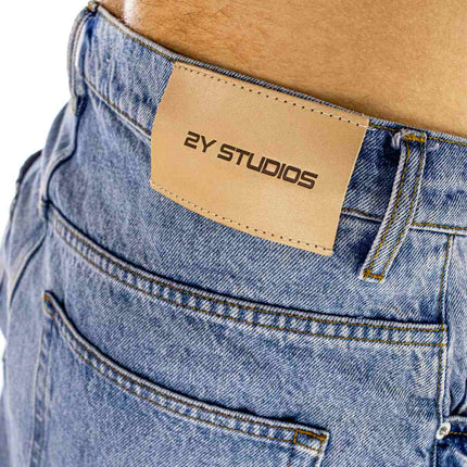 2Y Studios Eren Basic Wide Baggy Jeans - Light Blue J-WB-10001-LBLUE-