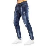 2Y Studios 2Y Premium Carlos Destroyed Slim Fit Jeans 2Y-B8997-MBLUE-