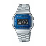 Casio Retro Digital Armband Uhr A168WEM-2BEF - silber-blau