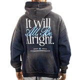 Another Cotton Lab It Will Be Alright Oversized Washed Hoodie ACL-244-HO-032-033-