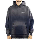 Another Cotton Lab It Will Be Alright Oversized Washed Hoodie ACL-244-HO-032-033 - dunkelblau gewaschen