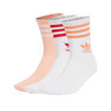 Adidas Crew Socken 3-Stripes 3 Paar JI9472 - weiss-pfirsich-rot