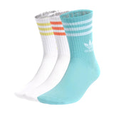 Adidas Crew Socken 3 Paar JI9473 - türkis-weiss-orange-gelb