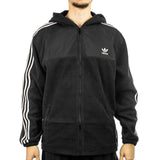 Adidas Adicolor 3-Stripes Teddy Fleece Zip Hoodie IZ4802 - schwarz-weiss