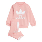 Adidas Infant Trefoil Crew Set Anzug JC6508 - rosa-weiss