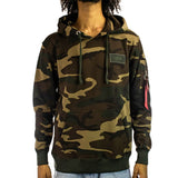 Alpha Industries Inc Back Print Camouflage Hoodie 178318C-408-