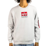 Alpha Industries Inc Satin Logo Sweatshirt 148311-666 - pastel grau