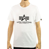 Alpha Industries Inc Basic T-Shirt 100501-09 - weiss-schwarz