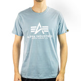 Alpha Industries Inc Basic T-Shirt 100501-134 - grau blau-weiss