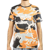 Alpha Industries Inc Basic Camouflage Puff Print T-Shirt 100501CPP-731 - orange-grau camouflage