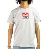 Alpha Industries Inc Satin Logo T-Shirt 148513-666 - pastel grau