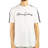 Armani Exchange Jersey T-Shirt 6RZTLM-1100 - weiss-dunkelblau-weinrot