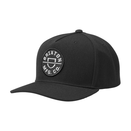 Brixton Crest Snapback Cap 11001-BLACK - schwarz