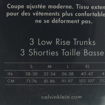 Calvin Klein Low Rise Trunk Boxershort 3er Pack NB1085A-001-