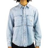 Calvin Klein Regular Linear Shirt Jeans Hemd J30J324894-1AA - hellblau