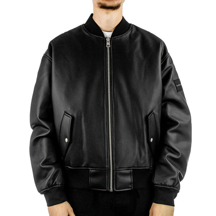 Calvin Klein Faux Leather Bomber Jacke J30J325601-BEH-
