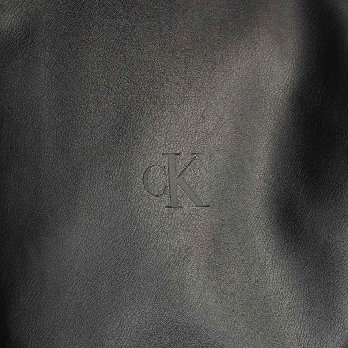 Calvin Klein Faux Leather Bomber Jacke J323399-BEH-