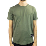 Calvin Klein Badge Turn Up Sleeve T-Shirt J323482-LDY - dunkelgrün