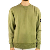 Calvin Klein Washed Badge Crewneck Sweatshirt J325145-L9N - grün