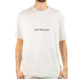 Calvin Klein Square Frequency Logo T-Shirt J325492-CGA - creme-schwarz