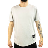 Calvin Klein Badge Turn Up Sleeve T-Shirt J323482-PC8 - hellgrau