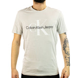 Calvin Klein Seasonal Monologo T-Shirt J320806-PC8 - hellgrau