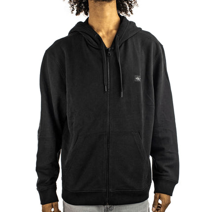 Calvin Klein Woven Label Zip Through Hoodie J30J326858-BEH-