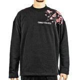 Carlo Colucci From Milano To Tokio Oversize Crewneck Sweatshirt C6045-20 - schwarz-pink