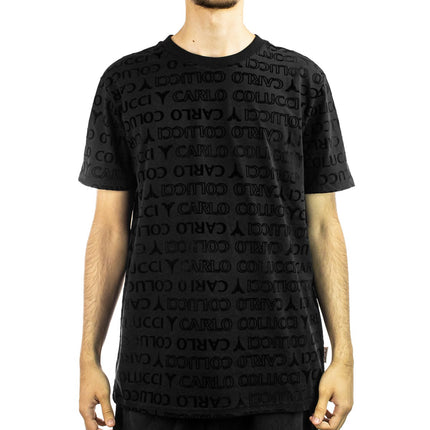 Carlo Colucci Monogram Flock Story T-Shirt C3450-20-