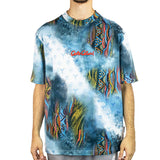 Carlo Colucci Sprayed Knit Oversized T-Shirt C3735-191 - blau