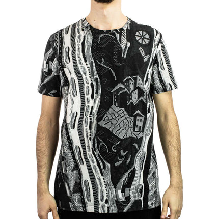 Carlo Colucci Knit Capsule T-Shirt - Black Gray C3477-201-