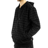 Carlo Colucci Monogram Flock Story Zip Hoodie Jacke C7408-20-