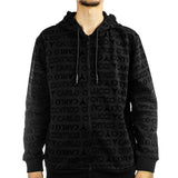 Carlo Colucci Monogram Flock Story Zip Hoodie Jacke C7408-20 - schwarz