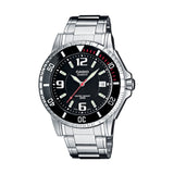 Casio Retro Analog Armband Uhr MTD-1053D-1AVES - silber-schwarz-rot