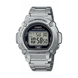 Casio Retro Digital Armband Uhr W-219HD-1AVEF - silber-schwarz