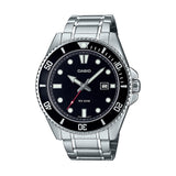 Casio Retro Analog Armband Uhr MDV-107D-1A1VEF - silber-schwarz