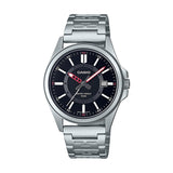 Casio Retro Analog Armband Uhr MTP-E700D-1EVEF - silber-schwarz-rot
