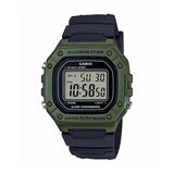 Casio Retro Wrist Watch Digital Armband Uhr W-218H-3AVEF - schwarz-grün
