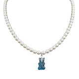 Fainz Bear Pearl Chain - Waterfall Kette F-CX-1165-SP-VAR-waterfall - silber-blau