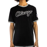 Fanatics Chicago White Sox MLB Fundamental Bibland Ringer T-Shirt 01KR-2736-RX-EVK - schwarz-weiss-grau
