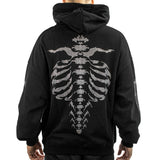 Favela Ribcage Rhinestone Hoodie FAV-2024-Q3-00079-