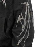 Favela Ribcage Rhinestone Hoodie FAV-2024-Q3-00079-